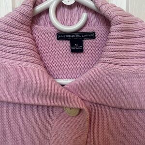 American Living Women's Pink Cardigan Sweater 💕